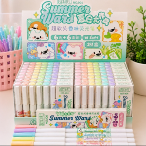 Marca Texto Pastel Kawaii 6 Cores