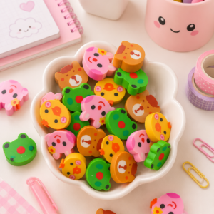 Mini Borrachas de Carinhas Kawaii