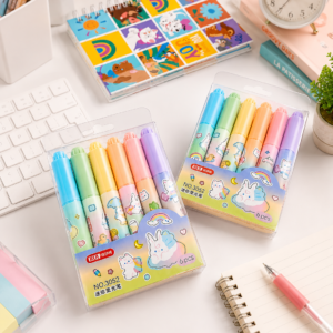 Mini Marca Texto Pastel Kawaii 6 Cores